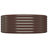 Vidaxl plantenbak 100x100x36 cm gegalvaniseerd staal bruin