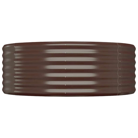 Vidaxl plantenbak 100x100x36 cm gegalvaniseerd staal bruin