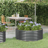 Vidaxl plantenbak 100x100x36 cm gegalvaniseerd staal antracietkleurig