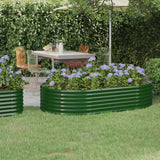 Vidaxl plantenbak 175x100x36 cm gepoedercoat staal groen