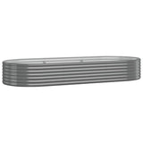 Vidaxl plantenbak 249x100x36 cm gegalvaniseerd staal grijs