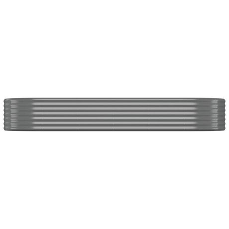 Vidaxl plantenbak 249x100x36 cm gegalvaniseerd staal grijs