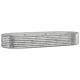Vidaxl plantenbak 249x100x36 cm gegalvaniseerd staal zilverkleurig