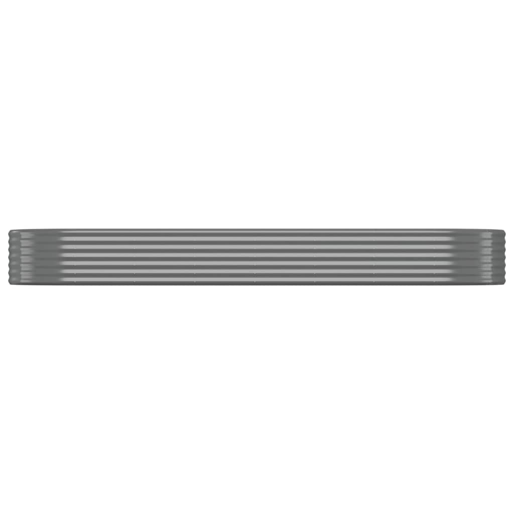Vidaxl plantenbak 322x100x36 cm gegalvaniseerd staal grijs