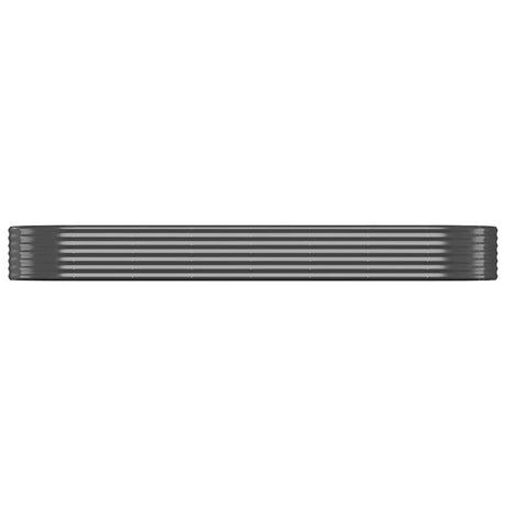 Vidaxl plantenbak 322x100x36 cm gegalvaniseerd staal antracietkleurig