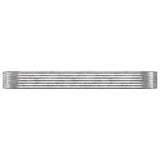 Vidaxl plantenbak 322x100x36 cm gegalvaniseerd staal zilverkleurig