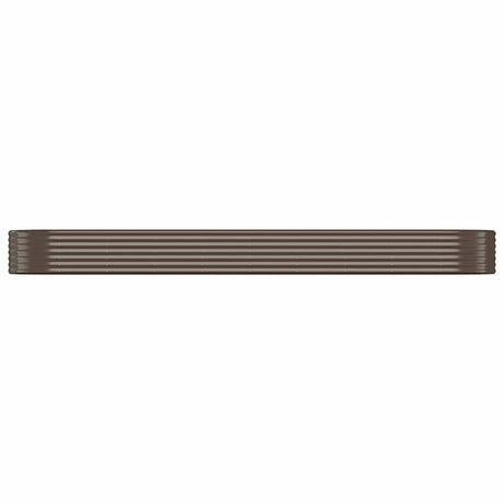 Vidaxl plantenbak 396x100x36 cm gegalvaniseerd staal bruin