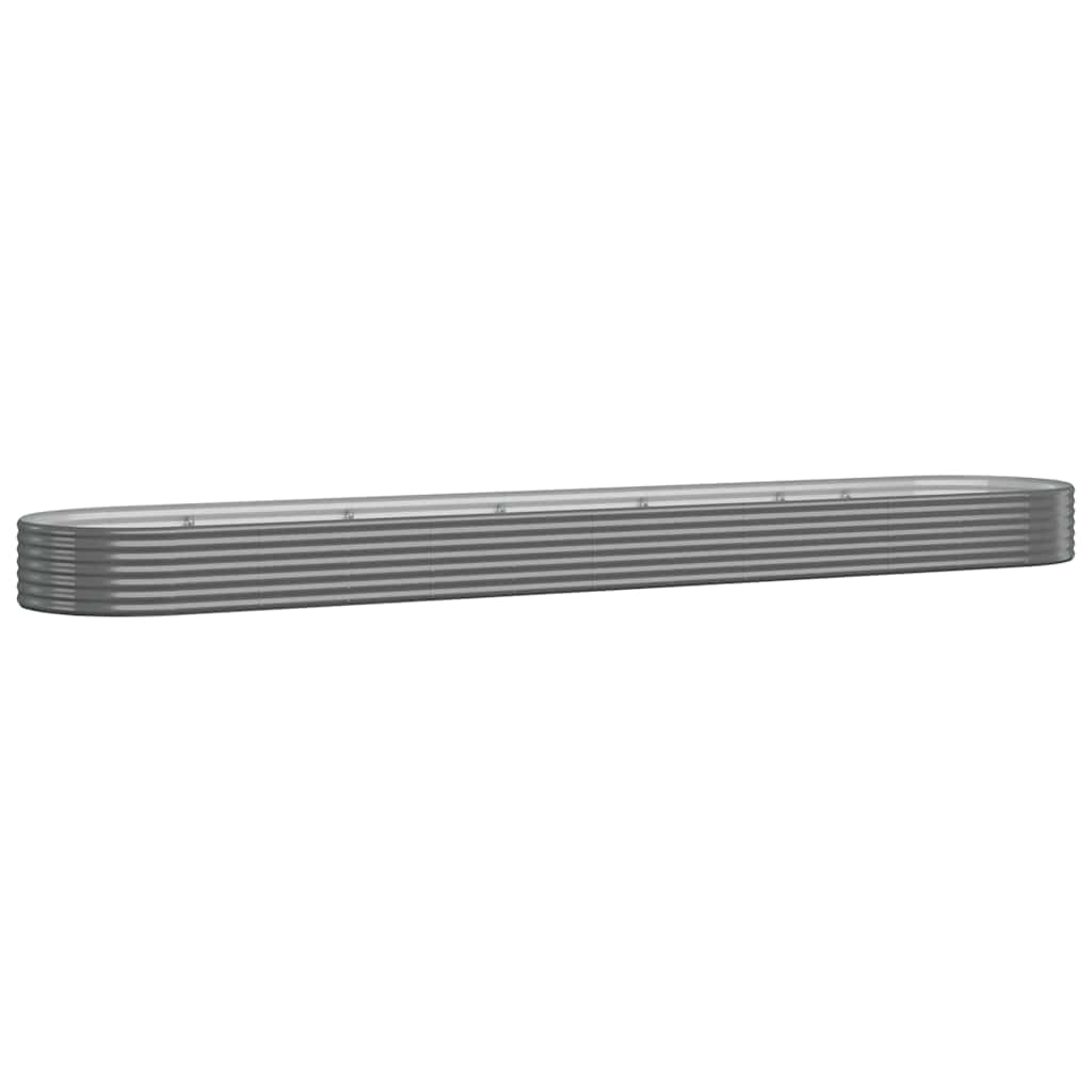 Vidaxl plantenbak 507x100x36 cm gegalvaniseerd staal grijs