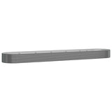Vidaxl plantenbak 507x100x36 cm gegalvaniseerd staal grijs