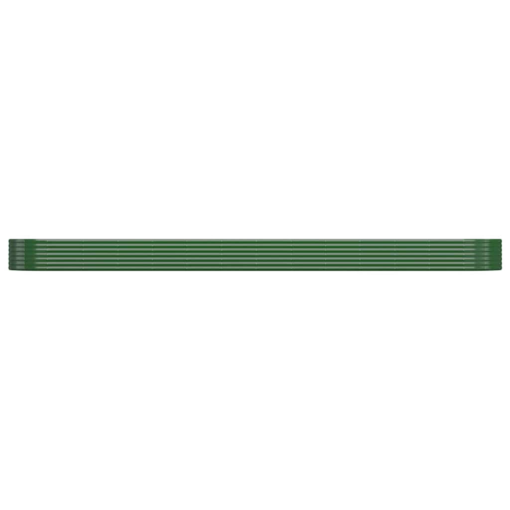 Vidaxl plantenbak 544x100x36 cm gegalvaniseerd staal groen