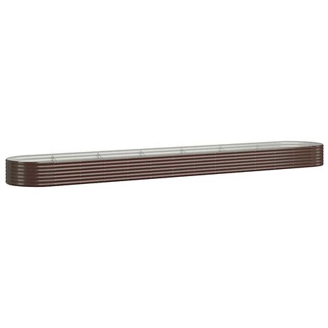 Vidaxl plantenbak 544x100x36 cm gegalvaniseerd staal bruin
