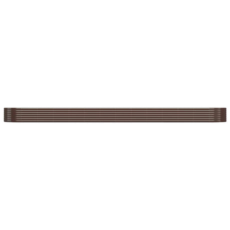 Vidaxl plantenbak 544x100x36 cm gegalvaniseerd staal bruin