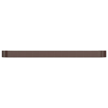 Vidaxl plantenbak 544x100x36 cm gegalvaniseerd staal bruin