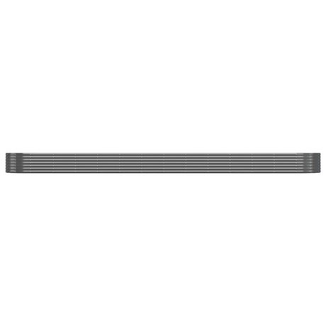 Vidaxl plantenbak 544x100x36 cm gegalvaniseerd staal antracietkleurig
