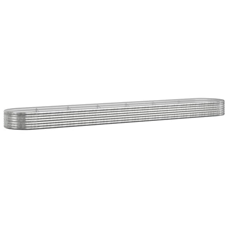 Vidaxl plantenbak 544x100x36 cm gegalvaniseerd staal zilverkleurig