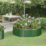 Vidaxl plantenbak 140x140x36 cm gegalvaniseerd staal groen