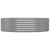 Vidaxl plantenbak 140x140x36 cm gegalvaniseerd staal grijs
