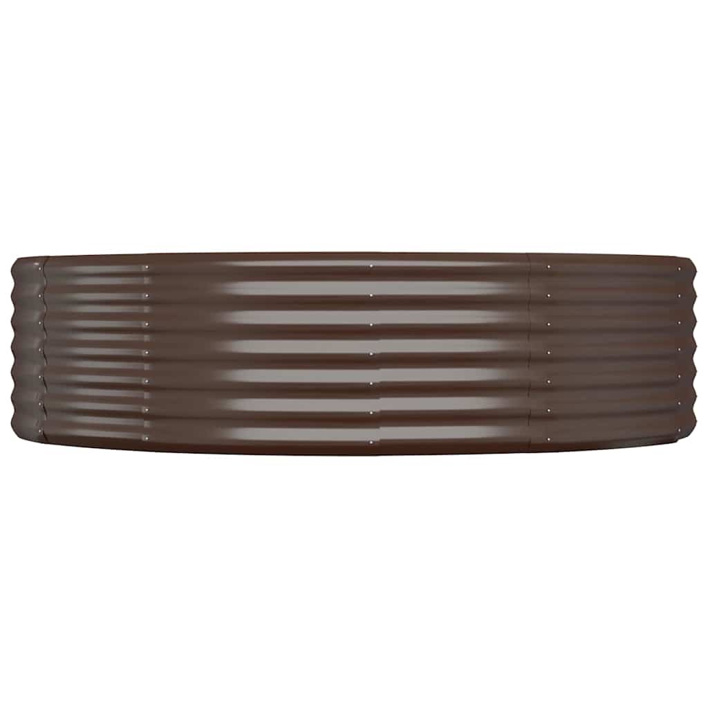 Vidaxl plantenbak 140x140x36 cm gegalvaniseerd staal bruin