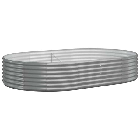 Vidaxl plantenbak 214x140x36 cm gegalvaniseerd staal grijs