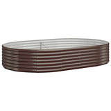 Vidaxl plantenbak 214x140x36 cm gegalvaniseerd staal bruin