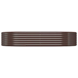 Vidaxl plantenbak 214x140x36 cm gegalvaniseerd staal bruin