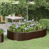 Vidaxl plantenbak 214x140x36 cm gegalvaniseerd staal bruin