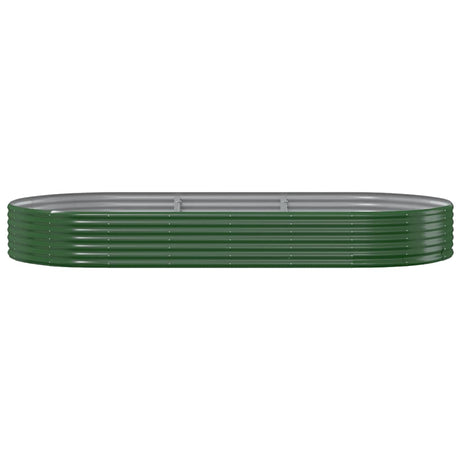 Vidaxl plantenbak 296x140x36 cm gegalvaniseerd staal groen