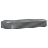 Vidaxl plantenbak 296x140x36 cm gegalvaniseerd staal grijs