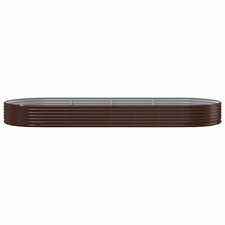 Vidaxl plantenbak 373x140x36 cm gegalvaniseerd staal bruin