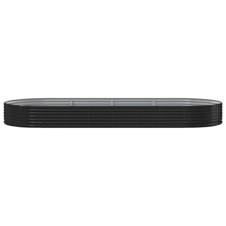 Vidaxl plantenbak 373x140x36 cm gegalvaniseerd staal antracietkleurig