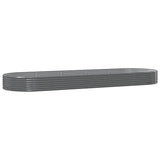 VidaXL Plantenbak 450x140x36 cm gepoedercoat staal grijs