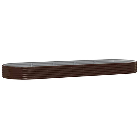 Vidaxl plantenbak 450x140x36 cm gegalvaniseerd staal bruin