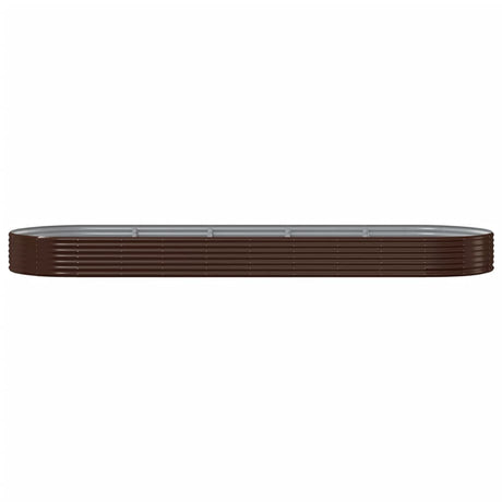 Vidaxl plantenbak 450x140x36 cm gegalvaniseerd staal bruin