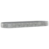 Vidaxl plantenbak 450x140x36 cm gegalvaniseerd staal zilverkleurig