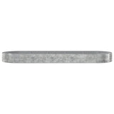 Vidaxl plantenbak 450x140x36 cm gegalvaniseerd staal zilverkleurig