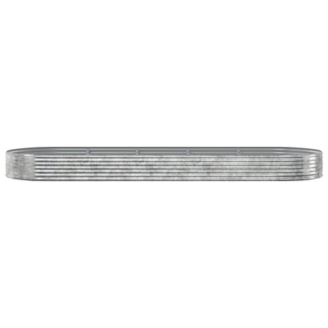 Vidaxl plantenbak 450x140x36 cm gegalvaniseerd staal zilverkleurig