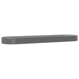 Vidaxl plantenbak 523x140x36 cm gegalvaniseerd staal grijs