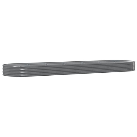 Vidaxl plantenbak 523x140x36 cm gegalvaniseerd staal grijs