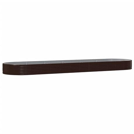 Vidaxl plantenbak 523x140x36 cm gegalvaniseerd staal bruin