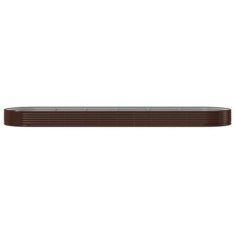 Vidaxl plantenbak 523x140x36 cm gegalvaniseerd staal bruin