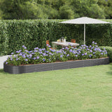 Vidaxl plantenbak 523x140x36 cm gegalvaniseerd staal antracietkleurig