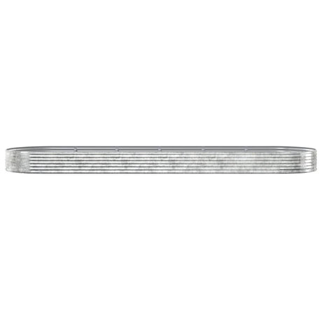 Vidaxl plantenbak 523x140x36 cm gegalvaniseerd staal zilverkleurig