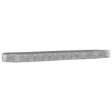 Vidaxl plantenbak 600x140x36 cm gepoedercoat staal zilverkleurig