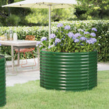 Vidaxl plantenbak 100x100x68 cm gegalvaniseerd staal groen