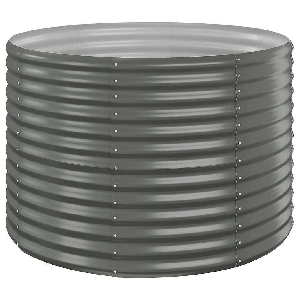 Vidaxl plantenbak 100x100x68 cm gegalvaniseerd staal grijs