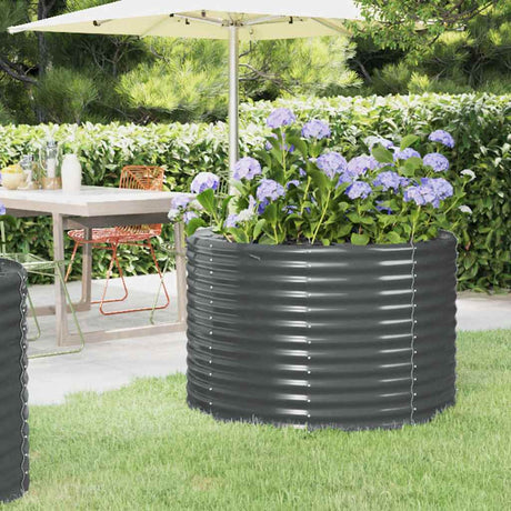 Vidaxl plantenbak 100x100x68 cm gegalvaniseerd staal antracietkleurig