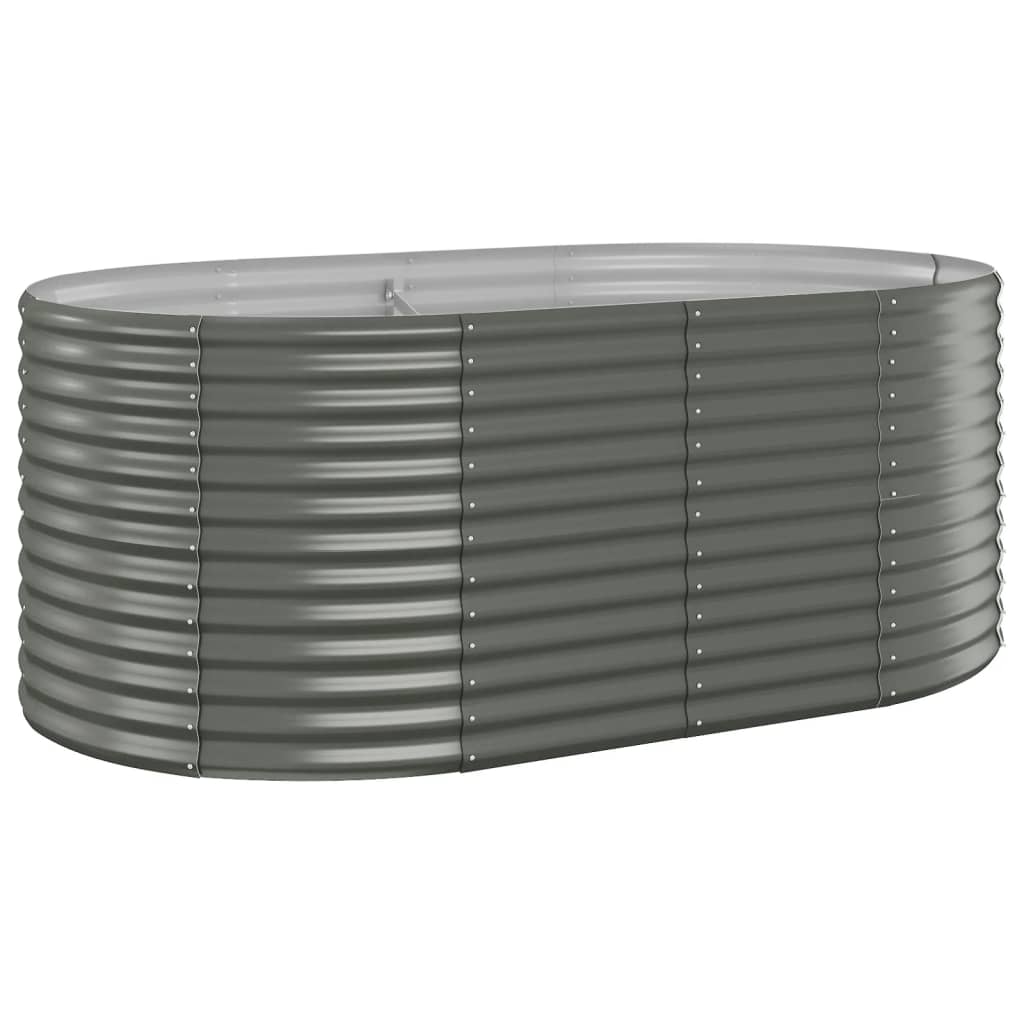 Vidaxl Planning Box 175x100x68 cm en polvo -acero recubierto gris