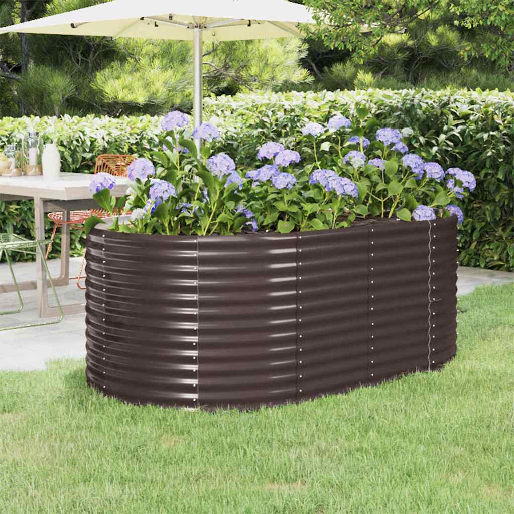 Vidaxl plantenbak 175x100x68 cm gegalvaniseerd staal bruin