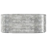 VidaXL Plantenbak 175x100x68 cm gepoedercoat staal zilverkleurig