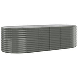 Vidaxl plantenbak 249x100x68 cm gegalvaniseerd staal grijs